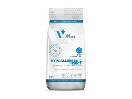 VET EXPERT Veterinary Diet Hypoallergenic Insect Dog - suché krmivo pro psy - 12 kg