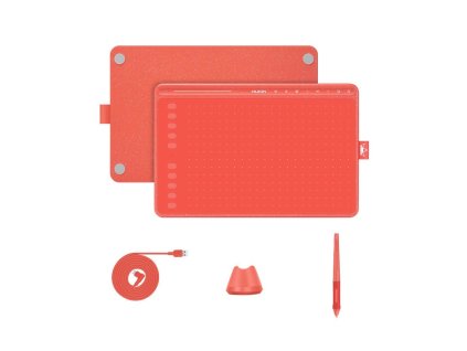 HUION HS611 RED grafický tablet Červená 5080 lpi 258,4 x 161,5 mm USB