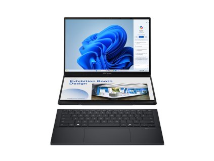 ASUS Zenbook Duo UX8406CA-PZ068X Intel Core Ultra 9 285H Hybridní (2v1) 35,6 cm (14") Dotyková obrazovka 3K 32 GB LPDDR5x-SDRAM 2 TB SSD Wi-Fi 7 (802.11be) Windows 11 Pro Šedá