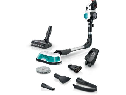 Bosch BCS71HYG4 Akumulátorový vysavač 2 v 1, vysávání a mopování Unlimited 7 ProHygienic Aqua White