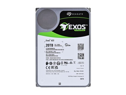 Seagate Exos X22 ST20000NM004E vnitřní pevný disk 20 TB 7200 ot/min 512 MB 3.5" Serial ATA III