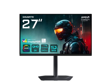 GIGABYTE MO27Q2 počítačový monitor 68,6 cm (27") 2560 x 1440 px Quad HD OLED Černá