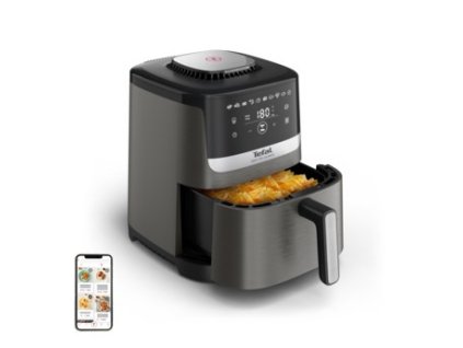 Tefal Easy Fry Silence EY551HE0 fritovací hrnec Samostarný 5 l Samostatné Horkovzdušná fritéza Černá, Šedá, Nerezová ocel