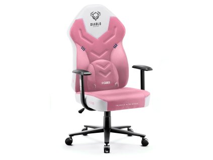 Herní židle DIABLO X-GAMER růžová a bílá