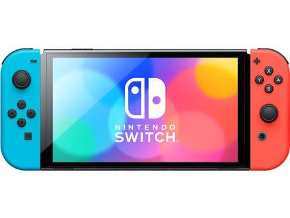 Nintendo Switch OLED přenosná herní konzole 17,8 cm (7") 64 GB Dotyková obrazovka Wi-Fi Černá, Modrá, Červená