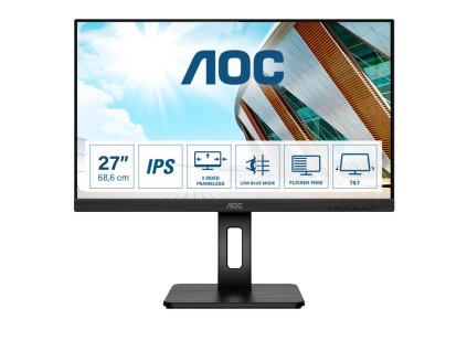 AOC Q27P2Q LED display 68,6 cm (27") 2560 x 1440 px Quad HD Černá