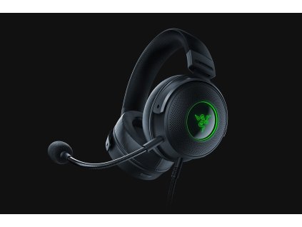 Razer Kraken V3 HyperSense Sluchátka s mikrofonem Kabel Přes hlavu Hraní USB Typ-A Černá