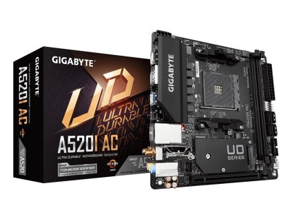 GIGABYTE A520I AC základní deska AMD A520 Socket AM4 Mini ITX