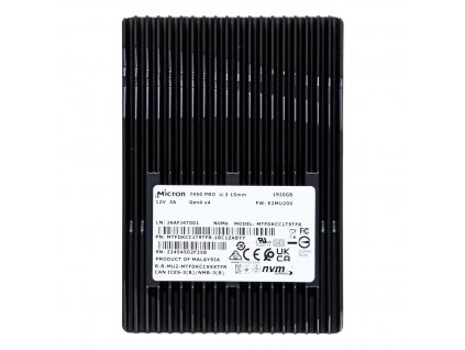SSD Micron 7450 PRO 1.92TB U.3 (15mm) NVMe PCI 4.0 MTFDKCC1T9TFR-1BC1ZABYYR (DWPD 1)
