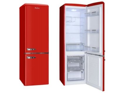 Amica KGCR 387100 R lednice/mrazák Stojací 244 l Červená