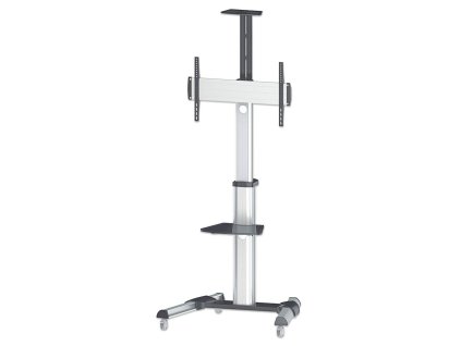 Manhattan 461245 Držák/stojan na monitor 177,8 cm (70") Podlaha Černá, Stříbrná