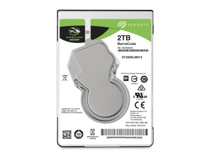 Seagate BarraCuda vnitřní pevný disk 2 TB 5400 RPM 128 MB 2.5" Serial ATA III (ST2000LM015)