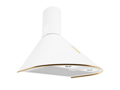 Komínový odsavač par Akpo WK-4 Dandys GOLD 60 cm 450 m3/h, Bílá