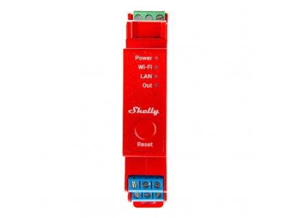 Chytrý vypínač na lištu DIN Shelly Pro 1PM s měřením výkonu, 1 kanál