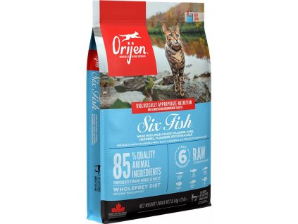 ORIJEN Six fish - suché krmivo pro kočky - 5,4 kg