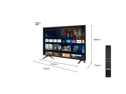 TCL S52 Series S5200 81,3 cm (32") HD Smart TV Wi-Fi Černá 270 cd/m²