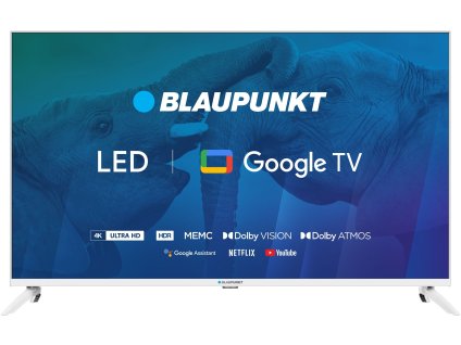 TV 43" Blaupunkt 43UBG6010S 4K Ultra HD LED, GoogleTV, Dolby Atmos, WiFi 2,4-5GHz, BT, bílá