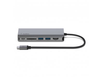 Belkin AVC008BTSGY dokovací stanice/replikátor portů USB 3.2 Gen 1 (3.1 Gen 1) Type-C Černá, Šedá