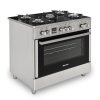 Plynový elektrický sporák Ravanson KWGE-K90 Glass Inox