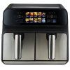 ProfiCook PC-FR 1287 H Dvojitý 8 l Samostatné 2200 W Horkovzdušná fritéza Černá, Nerezová ocel
