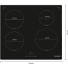 Bosch Serie 4 PUE611BB5E varná deska Černá Vestavěné 60 cm Indukční varná deska se zónami 4 zóna/zón