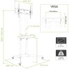 Techly ICA-TR6 Držák na TV 165,1 cm (65") Černá