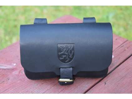 Leder Gürteltasche - Tschechischer Löwe - 5858