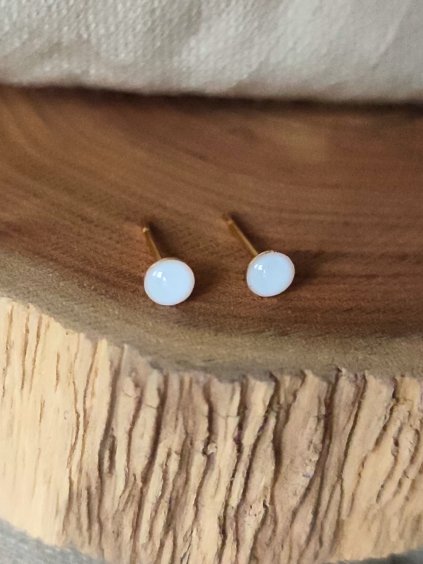 Mini pecky - bílá a zlatá bez motivu 0,4 cm