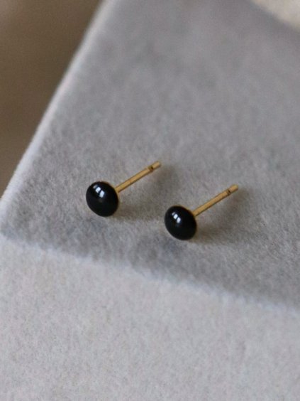 Mini pecky - černá a zlatá bez motivu 0,4 cm