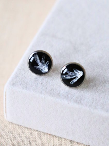 Pecky - černá a stříbrná tahy 1 cm