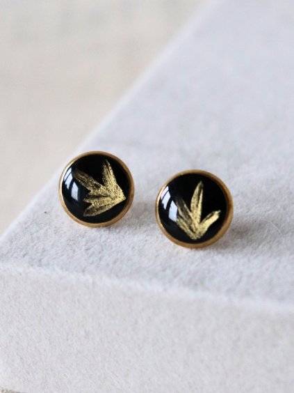 Pecky - černá a zlatá tahy 1 cm