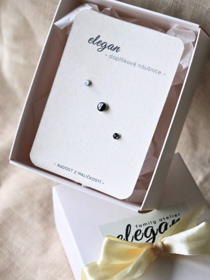 Sada náušnic stříbrná - do dalších dírek v uchu