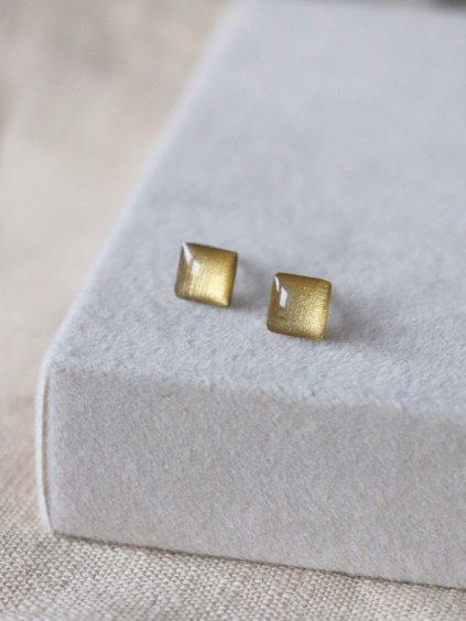 Mini pecky - čtverec zlatá