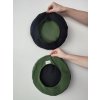 Oboustranný baret z bavlny - khaki a černá