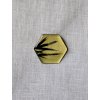 Brož - hexagon zlatá tahy