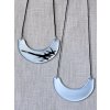 Náhrdelník - půlkruh stříbrná tahy