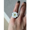 Prsten - bílá sedmikráska DAISY