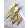 Výrazné náušnice - jehlice zlatá