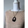Náhrdelník - oválek černá