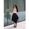 Cípatá sukně - černá jednobarevná