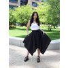Cípatá sukně - černá jednobarevná