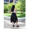 Cípatá sukně - černá jednobarevná