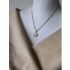 Náhrdelník menší - bílá a zlatá půlená