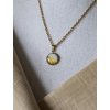 Náhrdelník menší - bílá a zlatá půlená