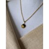 Náhrdelník menší - černá a zlatá půlená