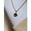 Náhrdelník menší - černá a zlatá puntíky