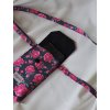Kapsička na mobil - černá Květka