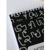 Malý notes A6 - černá Počmáraná