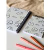Malý notes A6 - bílá Obličeje