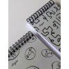 Malý notes A6 - bílá Obličeje